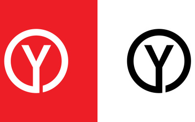 Bokstaven oy, yo abstrakt företag eller varumärke Logo Design