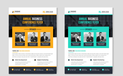 Business Conference Flyer Layout, Annual Conference a4 flyer template