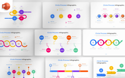 Çember Süreci PowerPoint İnfografik Şablonu