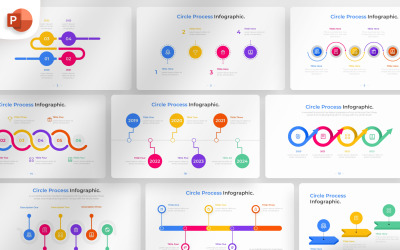 Circle Process PowerPoint Infographic šablona