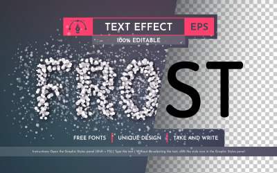 Frost Spray - Upravitelný textový efekt, styl písma