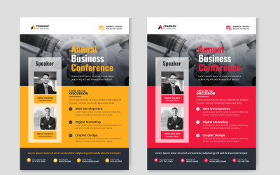 Kreative jährliche Geschäftskonferenz-A4-Flyer-Vorlage