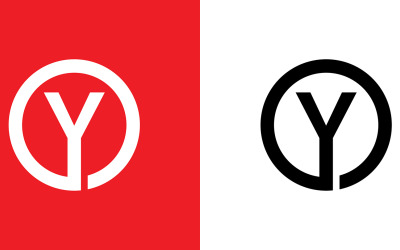 Letra oy, yo empresa abstracta o diseño de logotipo de marca