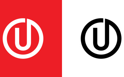 Letter ou, uo absztrakt cég vagy márka Logo Design