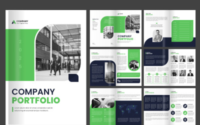 Modello di brochure aziendale moderno, layout della brochure del portfolio aziendale