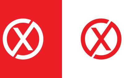 Xo. ökör Levél absztrakt cég vagy márka Logo Design