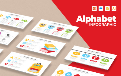 Alfabe Infographic Açılış Tasarım Şablonu
