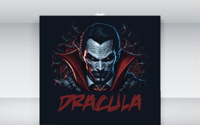 Egyedi, kiváló minőségű Dracula Gaming Logo