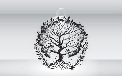Fichier vectoriel moderne de logo d&amp;#39;arbre de vie