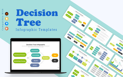 Layout del modello di progettazione infografica dell&amp;#39;albero decisionale