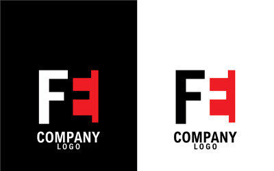 Lettre fe, ef abstrait entreprise ou marque Logo Design
