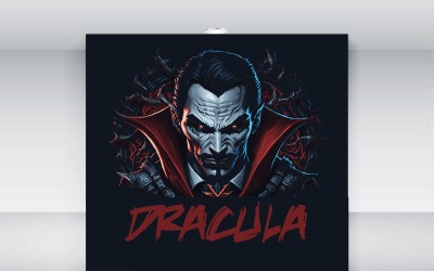 Logotipo de jogo Drácula exclusivo de alta qualidade