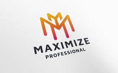 Maximera bokstaven M och M Pro-logotyp