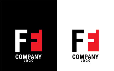 Mektup ff, f soyut şirket veya marka Logo Tasarımı