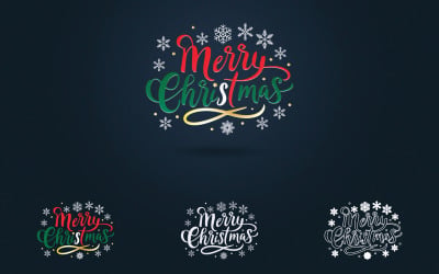MERRY Christmas typografie-logo