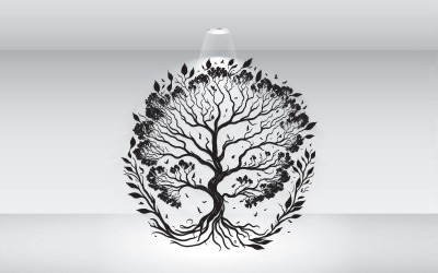 Moderne levensboom Logo Vector-bestand