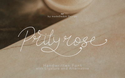 Prilyrose handschriftliche Schriftart