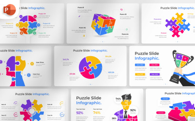 Pussel PowerPoint Infographic mall