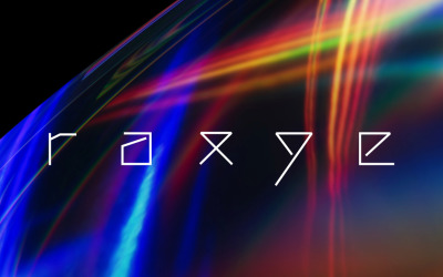 raxye dynamické logo budoucí písmo