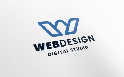 Webdesign-Buchstabe W Pro-Logo