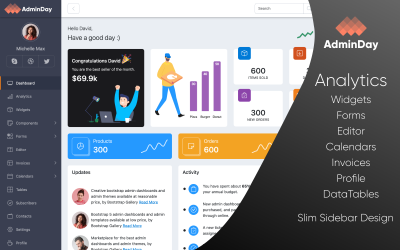 AdminDay: modello di amministrazione Bootstrap