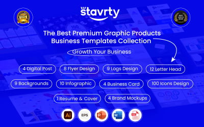 Nejlepší kolekce šablon Premium Business a velká kolekce grafických produktů