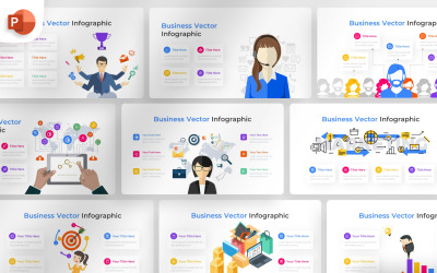 Бизнес-векторный инфографический шаблон PowerPoint