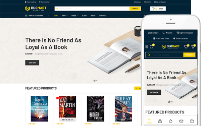 Bugmart — книжный магазин, тема WordPress для WooCommerce