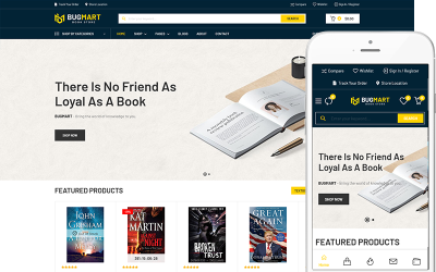 Bugmart - Librería, Tema de WordPress WooCommerce para librería