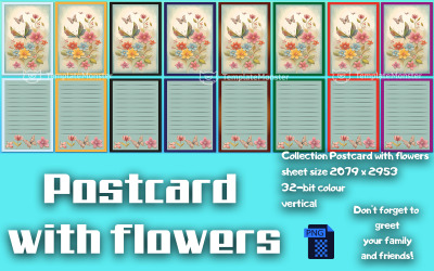 Carte postale avec fleurs 2