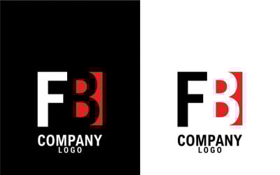 Letra fb, bf empresa abstracta o diseño de logotipo de marca