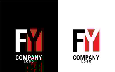 Letra fy, yf resumen empresa o marca Diseño de logotipo