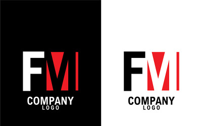 Letter fm, mf abstract company or brand Logo Design