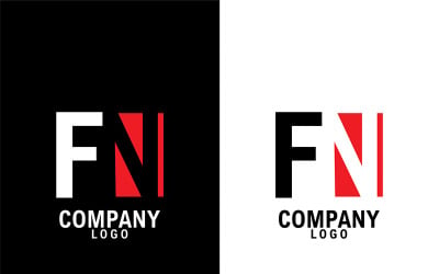 Letter fn, nf abstract company or brand Logo Design