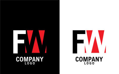 Letter fw, wf abstract company or brand Logo Design