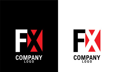 Lettera fx, xf società astratta o logo del marchio Design