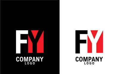 Lettera fy, yf azienda astratta o logo del marchio Design