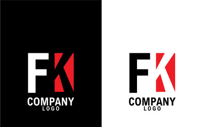 Lettre fk, kf abstraite entreprise ou marque Logo Design
