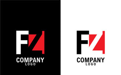Lettre fz, zf abstrait entreprise ou marque Logo Design