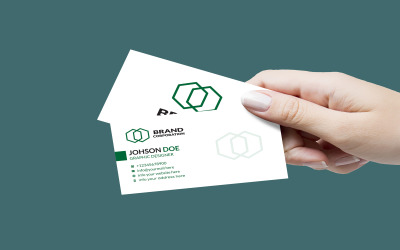 Diseño de plantilla de tarjeta de presentación limpia y corporativa