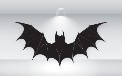 Chauve-souris noire du vecteur d&amp;#39;Halloween