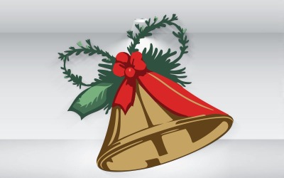 Format wektorowy ilustracji dzwonka świątecznego