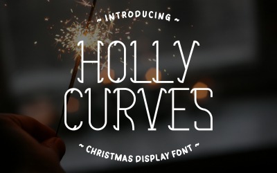 Holly Curves - Kerstdisplaylettertype