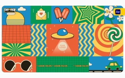 Retro Collage Background - After Effects Template