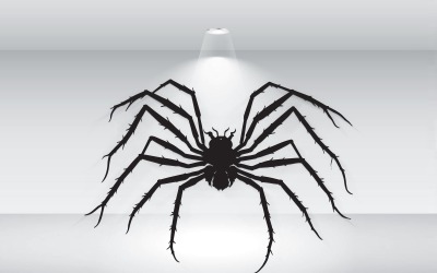Schwarze Spinne des Halloween-Vektors