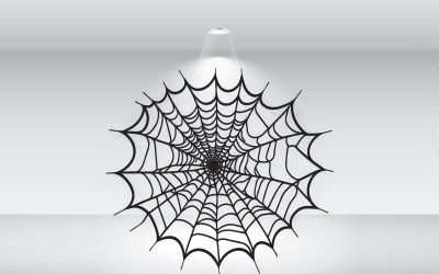 Zwart spinnenweb van Halloween Vector