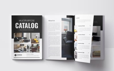 Catálogo de productos multipropósito y plantilla de catálogo de muebles.