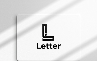 L betű monogram logó sablon
