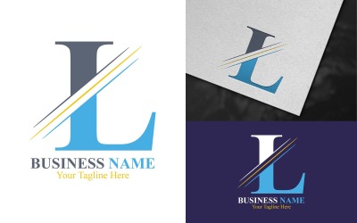Basit L Harfi Logo Şablonu Tasarımı