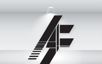 Lettre AF Logo Illustration Vectorielle